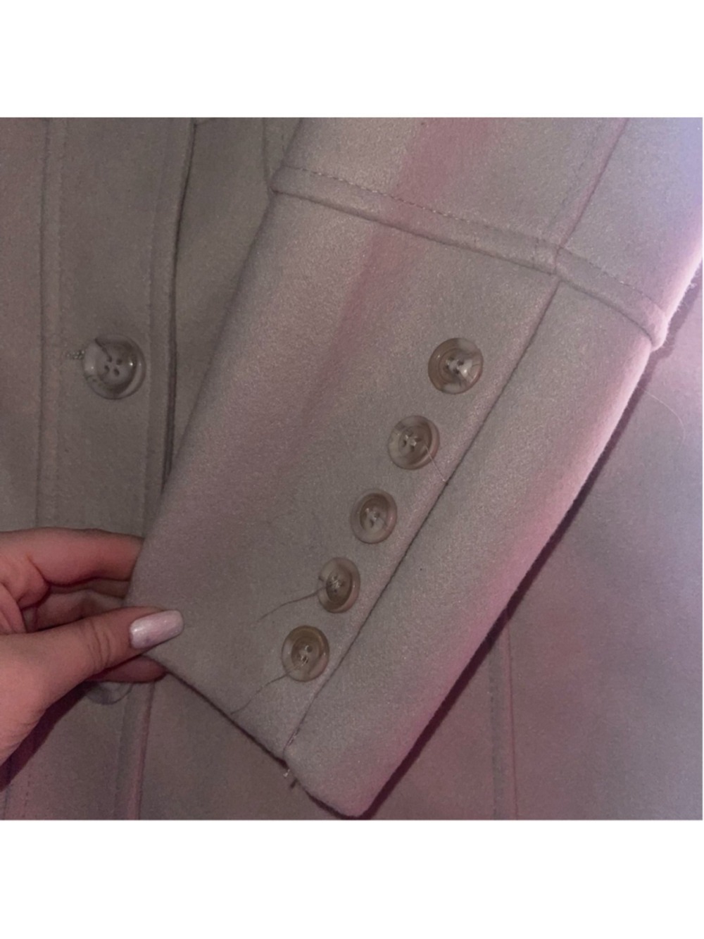 Coalition LA Light Gray Double Breasted Pea Coat - Women’s Size XL - EUC - Picture 6 of 12